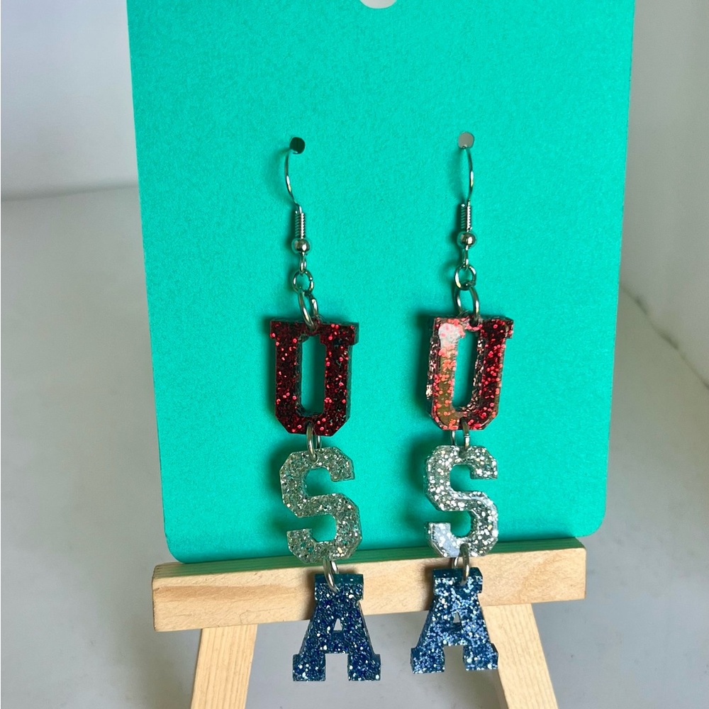 4th of July earrings